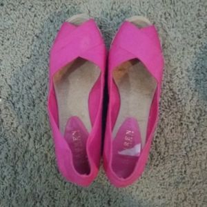 Perfect Pink!! Ralph Lauren peep toe!!